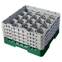 CAMBRO - 20S800-119 - Cesta de lavado 20 comp. 4 alturas - 9,84 cm Ø máx. - alt. máx. 21,7 cm - 50 x 50 x 26,7 cm - Verde sherwood
