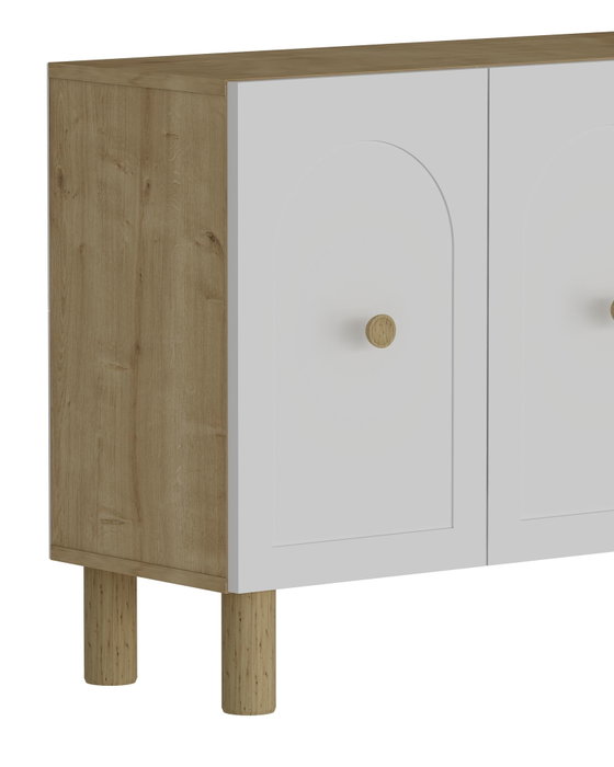 Hanah Home Consola Elle Sapphire Oak, White Roble Zafiro Blanco 150x75x30 cm