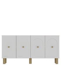 Hanah Home Consola Elle Sapphire Oak, White Roble Zafiro Blanco 150x75x30 cm