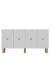 Hanah Home Consola Elle Sapphire Oak, White Roble Zafiro Blanco 150x75x30 cm