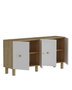 Hanah Home Consola Elle Sapphire Oak, White Roble Zafiro Blanco 150x75x30 cm