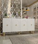 Hanah Home Consola Elle Sapphire Oak, White Roble Zafiro Blanco 150x75x30 cm