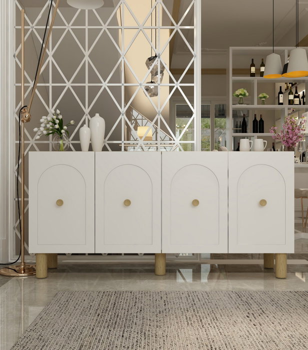 Hanah Home Consola Elle Sapphire Oak, White Roble Zafiro Blanco 150x75x30 cm