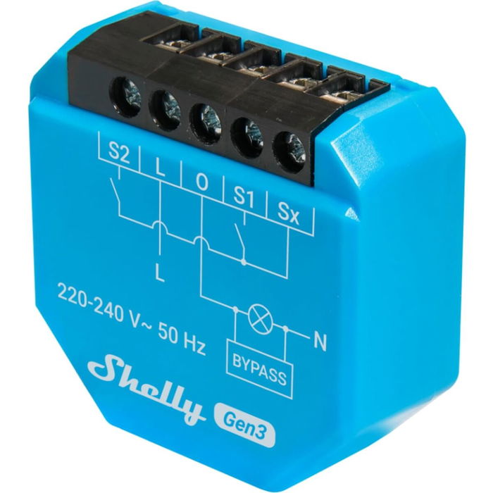 Shelly Módulo switch 2L Gen3 Wi-Fi BT