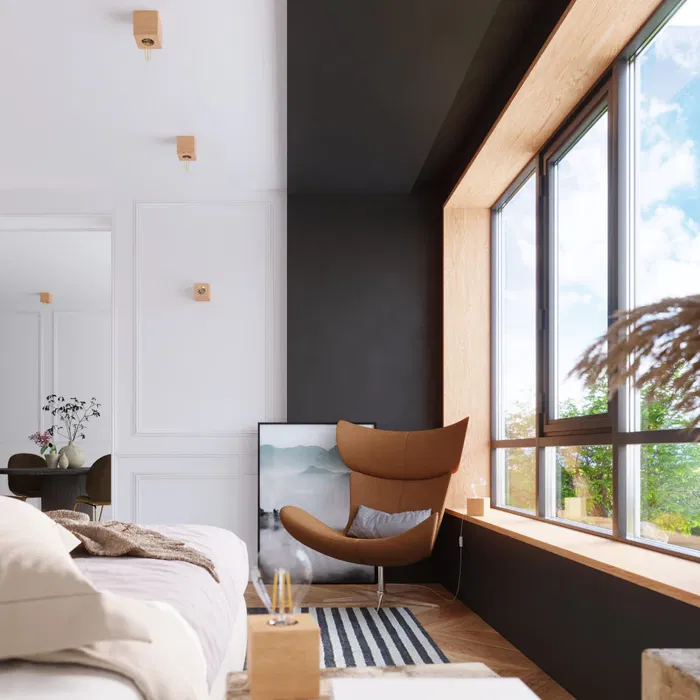 Lámpara de Techo "Abel" SOL-SL.0675 Madera Natural Cálida para Interiores