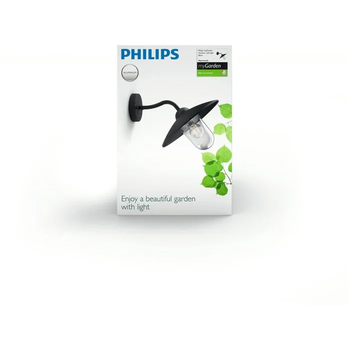Philips Aplique de pared descendente para exteriores Negro L30cm IP44