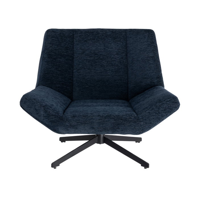 Sillón Giratorio Azul Tejido-Metal 89 X 86 X 77 cm