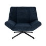 Sillón Giratorio Azul Tejido-Metal 89 X 86 X 77 cm