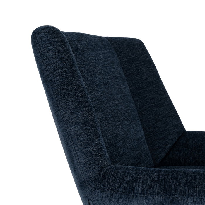Sillón Giratorio Azul Tejido-Metal 89 X 86 X 77 cm
