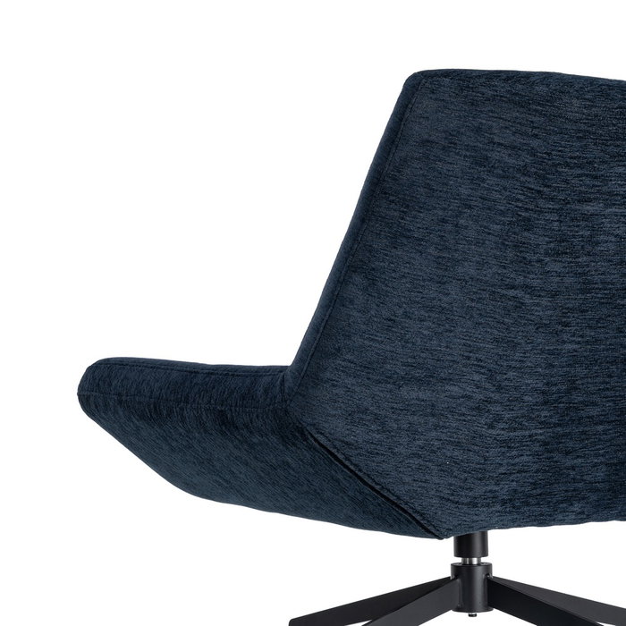Sillón Giratorio Azul Tejido-Metal 89 X 86 X 77 cm