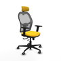 PIQUERAS Y CRESPO Silla de oficina Jorquera Sincro/Traslack Amarillo y Gris