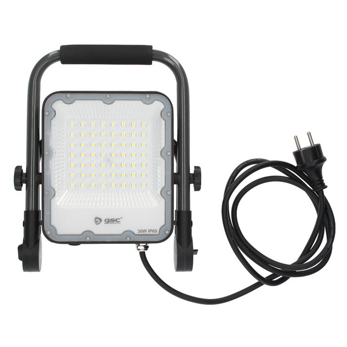 GSC Evolution Proyector LED de Aluminio 30W 6500K Gris con Soporte Móvil GSC Evolution Proyector LED de Aluminio 30W 6500K Gris con Soporte Móvil