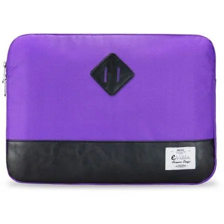 FUNDA E-VITTA HERITAGE PURPLE - PARA PORTÁTILES HASTA 15.4"-16"/ 39.1-40.6 CM - RELLENO DE ESPUMA DE POLIESTER - INTERIOR AFELPADO