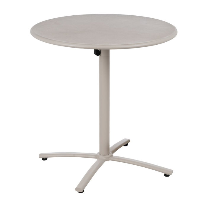 Ixia Mesa Auxiliar Plegable Taupe Acero 70 x 70 x 72 cm