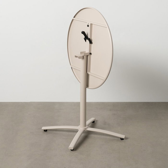 Ixia Mesa Auxiliar Plegable Taupe Acero 70 x 70 x 72 cm