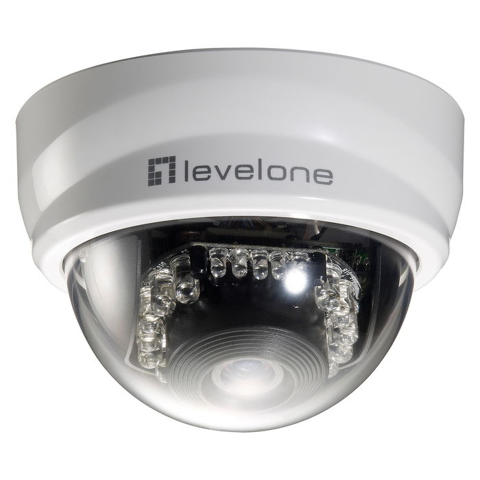 LevelOne FCS-3101 Cámara de Red Domo Fija 2MP H.264 IR 6.0W PoE Interior/Exterior LevelOne FCS-3101 Cámara de Red Domo Fija 2MP H.264 IR 6.0W PoE Interior/Exterior