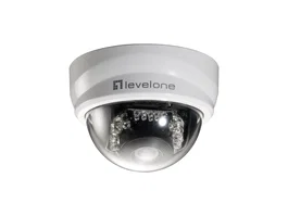 LevelOne FCS-3101 Cámara IP Domo 2MP Full HD 1080p H.264 con Visión Nocturna IR y PoE, para Interior y Exterior