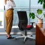 PIQUERAS Y CRESPO Silla de oficina Yunquera con mecanismo Sincro/Traslack, Gris y Negro
