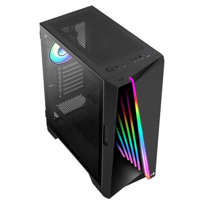 Aerocool Mirage BK Midi Tower Negra con ARGB Aerocool Mirage BK Midi Tower Negra con ARGB