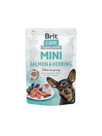 Brit Care Mini Perro Adulto Esterilizado Salmón y Arenque Pouch 24 Bolsitas 85g