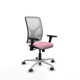 PIQUERAS Y CRESPO Silla de oficina Motilla Rosa con mecanismo Sincro