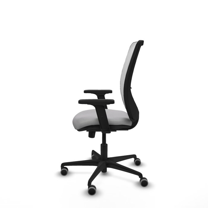 PIQUERAS Y CRESPO Silla de oficina Zulema con mecanismo Sincro, Gris claro y Blanco