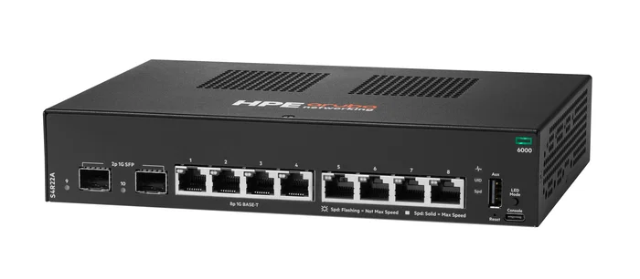 HP Enterprise Aruba Networking CX6000 Switch 8x 1G Ethernet, 2x 1G SFP, No-PoE HP Enterprise Aruba Networking CX6000 Switch 8x 1G Ethernet, 2x 1G SFP, No-PoE