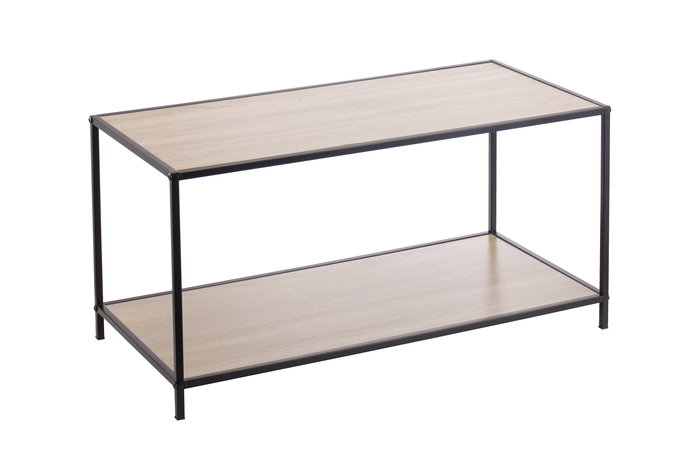Inde Mueble Auxiliar 2 Niveles Madera Metal 78 x 38 x 38 cm (3 Unidades)