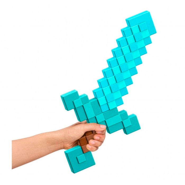 Mattel Espada de Diamante Minecraft Roleplay 21.09x2.80 cm Edad Mínima Recomendada 36 Meses