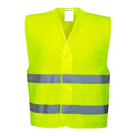 Juba Chaleco Alta Visibilidad Amarillo Fluor Talla L 2 Bandas Retrorreflectantes