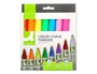 Q-connect Rotulador de tiza líquida punta redonda trazo 3 mm, caja de 8 unidades, colores surtidos