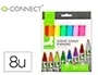 Q-connect Rotulador de tiza líquida punta redonda trazo 3 mm, caja de 8 unidades, colores surtidos