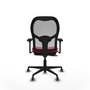 PIQUERAS Y CRESPO Silla de oficina Jorquera con mecanismo Sincro/Traslack Rojo y Gris