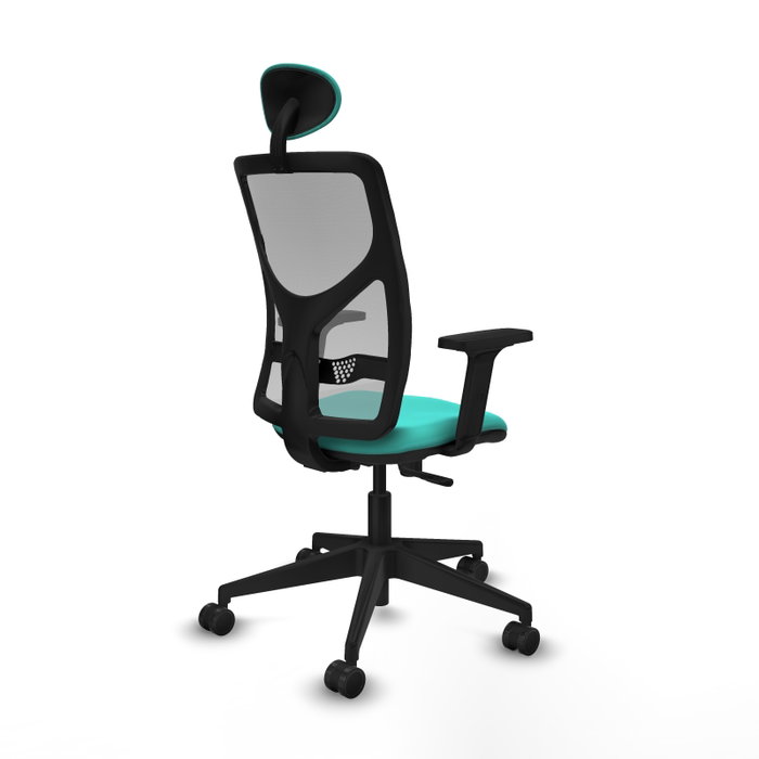 PIQUERAS Y CRESPO Silla de oficina Motilla con mecanismo Sincro, Turquesa y Gris PIQUERAS Y CRESPO Silla de oficina Motilla con mecanismo Sincro, Turquesa y Gris