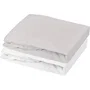 P'Tit Dodo MON PTIT DODO Juego de 2 Sábanas Bajeras Ajustables de Algodón Jersey, 70 x 140 cm, Blanco y Gris Ratón