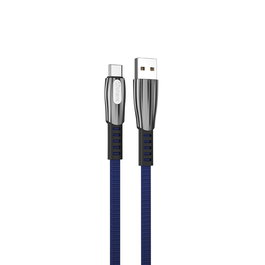 Qcharx Cable Usb A Tipo C Carga Rápida 3A 1m Anti-Rotura Azul Oscuro