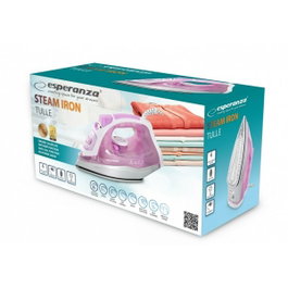 Esperanza EHI004 Plancha de Vapor Suela de Cerámica Púrpura, Blanco 2400 W