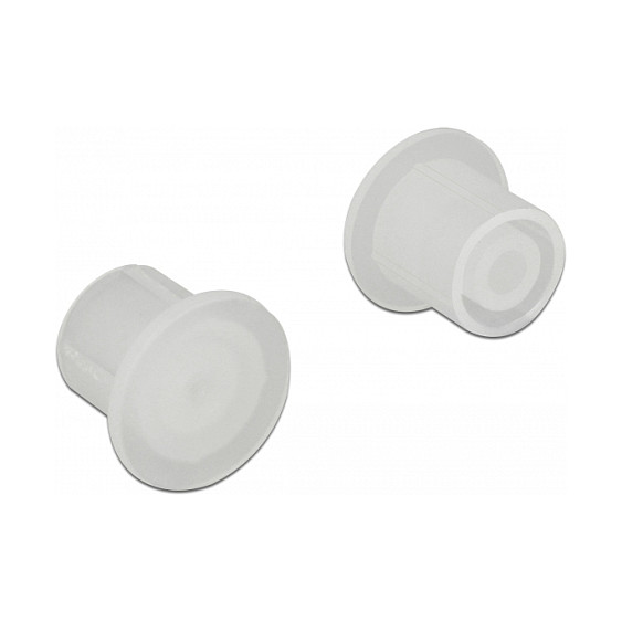 DeLOCK 60164 - 10 Protectores de Enchufe Tipo F Transparentes, contra Polvo, 8.5 mm, Polietileno