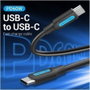 Vention Cable USB 2.0 Tipo-C a Tipo-C, Macho a Macho, 50 cm, Negro, COSBD, Cable de Datos para Carga y Sincronización