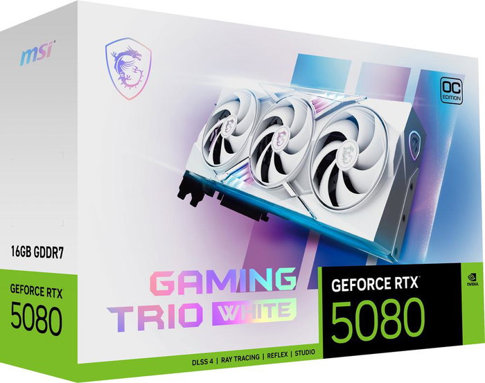 MSI GeForce RTX 5080 Gaming Trio OC White 16GB GDDR7