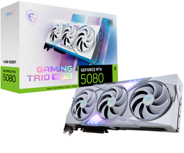 MSI GAMING GEFORCE RTX 5080 16G TRIO OC WHITE 16 GB GDDR7 Blanco