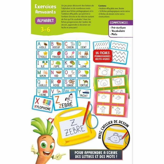 Lisciani Giochi Alfabeto - Mini pizarra mágica - CAROTINA Lisciani Giochi Alfabeto - Mini pizarra mágica - CAROTINA