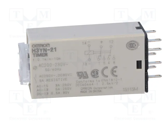 OMRON H3YN-21 Relé de tiempo 200-230VAC DPDT