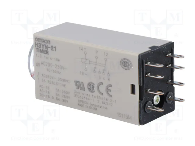 OMRON H3YN-21 Relé de tiempo 200-230VAC DPDT