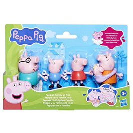 Hasbro Figuras Peppa Pig y su Familia, 5 Personajes, Modelos Surtidos