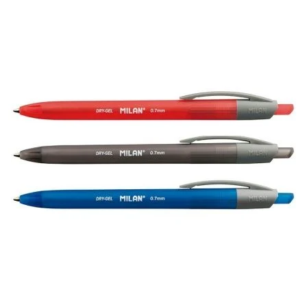 Bolígrafos de Tinta Gel Retráctil Milan Dry-Gel BWM10319/ Colores Surtidos