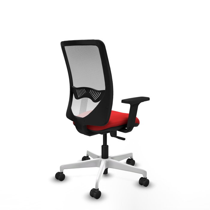 PIQUERAS Y CRESPO Silla de oficina Zulema con mecanismo Sincro, Rojo y Blanco