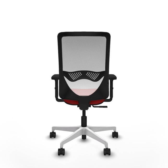 PIQUERAS Y CRESPO Silla de oficina Zulema con mecanismo Sincro, Rojo y Blanco