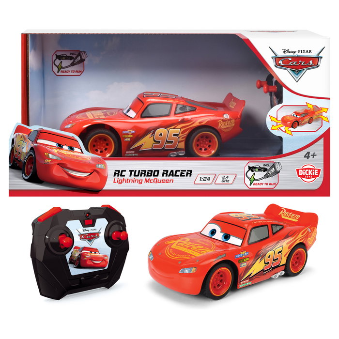 Dickie Coche de radiocontrol Rayo McQueen Cars 3 Turbo Racer 1:24 Dickie Coche de radiocontrol Rayo McQueen Cars 3 Turbo Racer 1:24