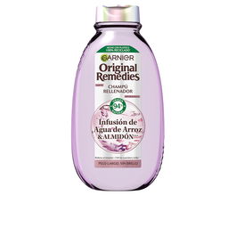 Garnier Original Remedies Champú Agua de Arroz 300 ml, Hidratación 72h, Vegano, 94% Ingredientes Naturales